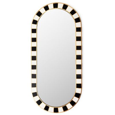 Black Tie Oval Wall Mirror mackenzie-childs Panama 0