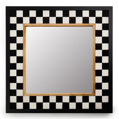 Hopscotch Check Square Wall Mirror mackenzie-childs Panama 0