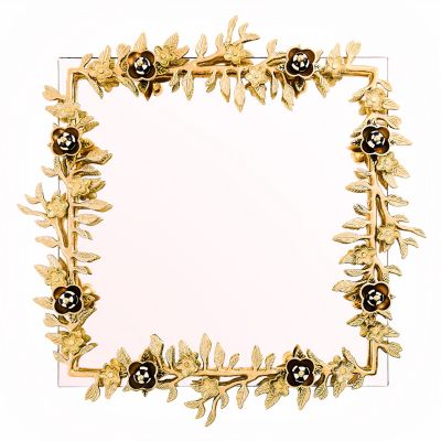 Petal Square Gold Wall Mirror mackenzie-childs Panama 0