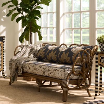 Wicker sofa indoor sale