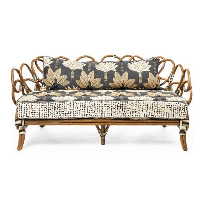 Wild Indoors Rattan Loveseat mackenzie-childs Panama 0