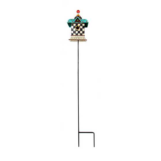 Courtly Check Birdhouse Stake image one