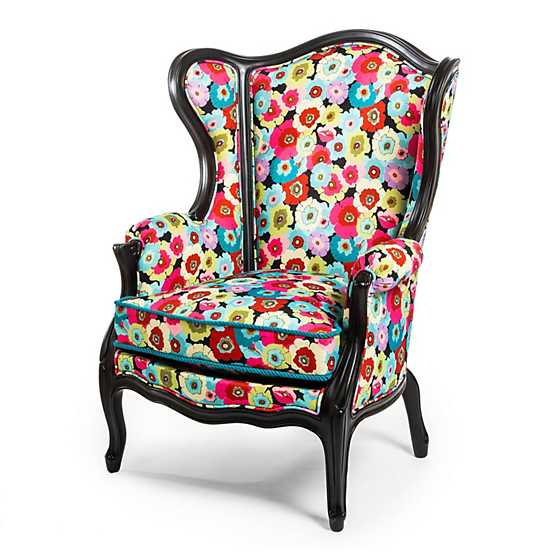 Always Flowers Outdoor Wing Chair image three