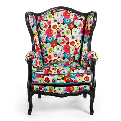 Always Flowers Outdoor Wing Chair mackenzie-childs Panama 0