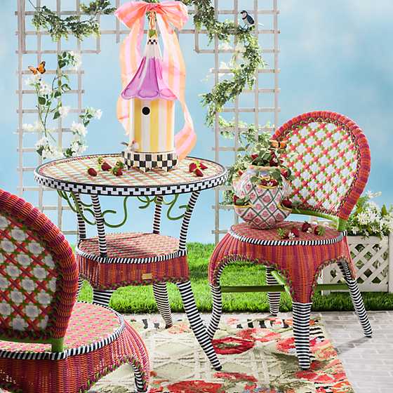 Breezy Poppy Outdoor Cafe Chair image two