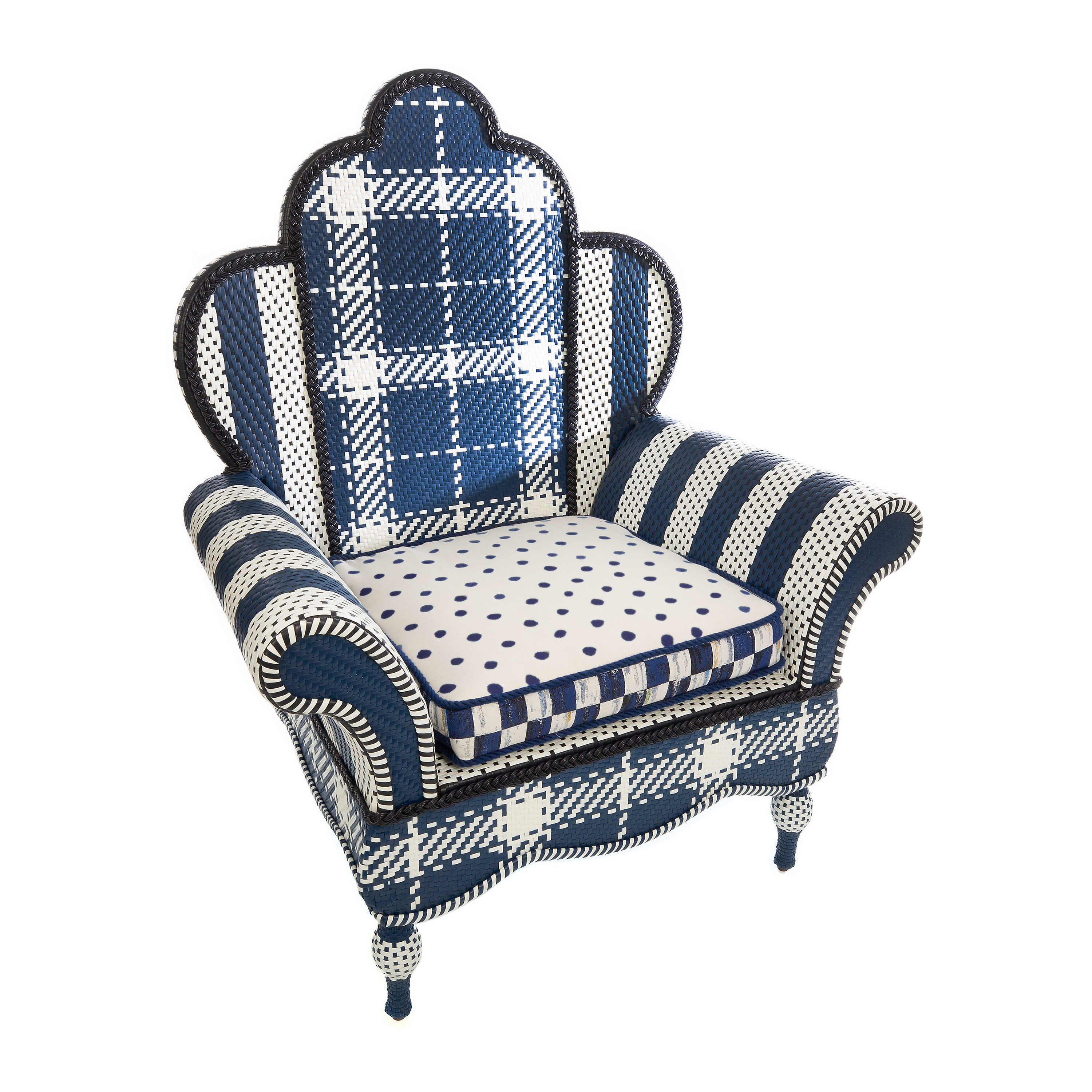 Boathouse Outdoor Wing Chair mackenzie-childs Panama 0