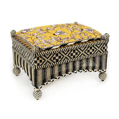 Queen Bee Courtyard Outdoor Ottoman mackenzie-childs Panama 0