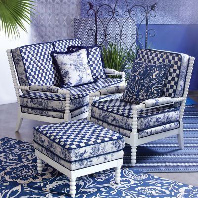 Patio loveseat deals with ottoman