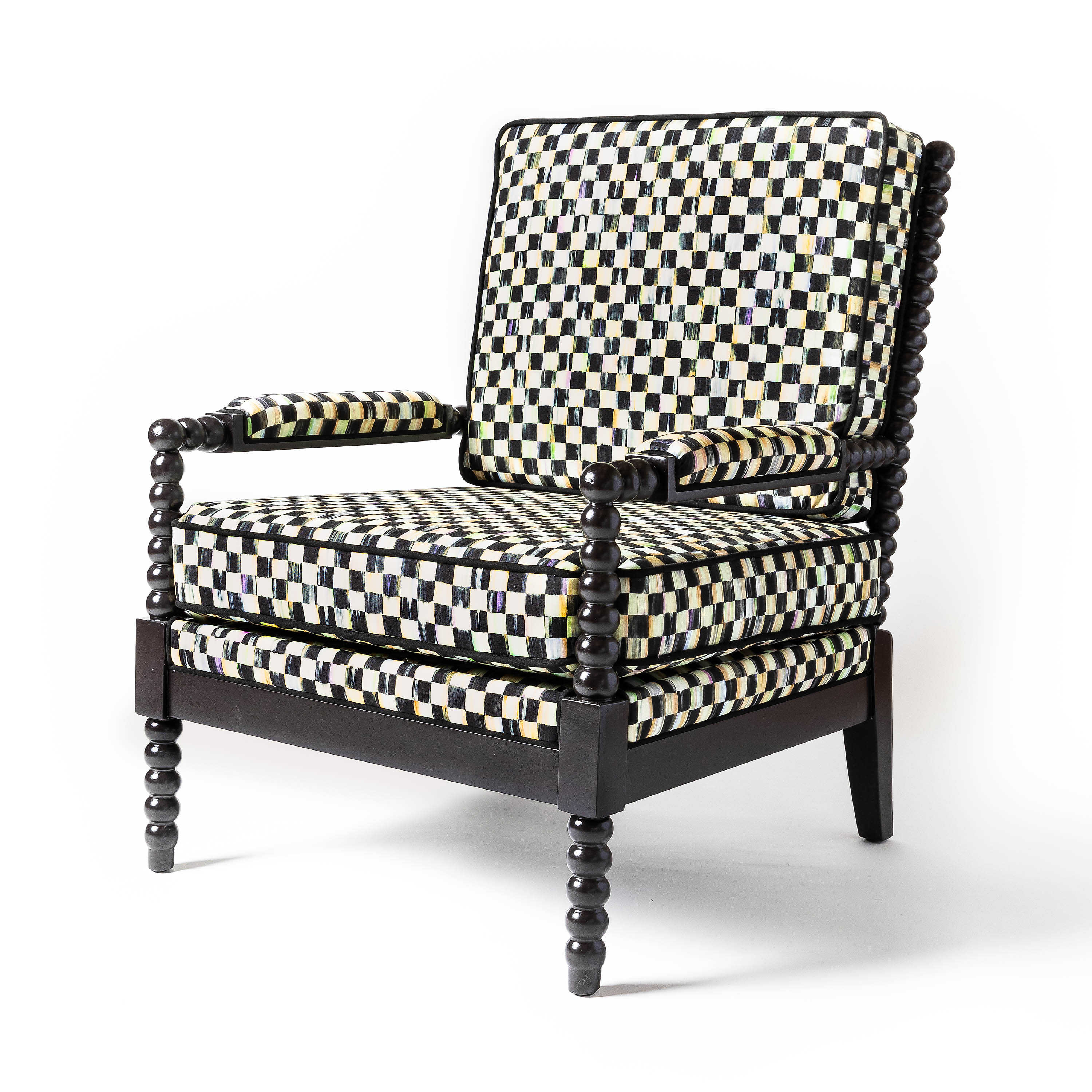 Spindle Check Outdoor Chair mackenzie-childs Panama 0