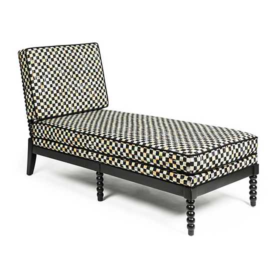 Spindle Check Outdoor Chaise image two