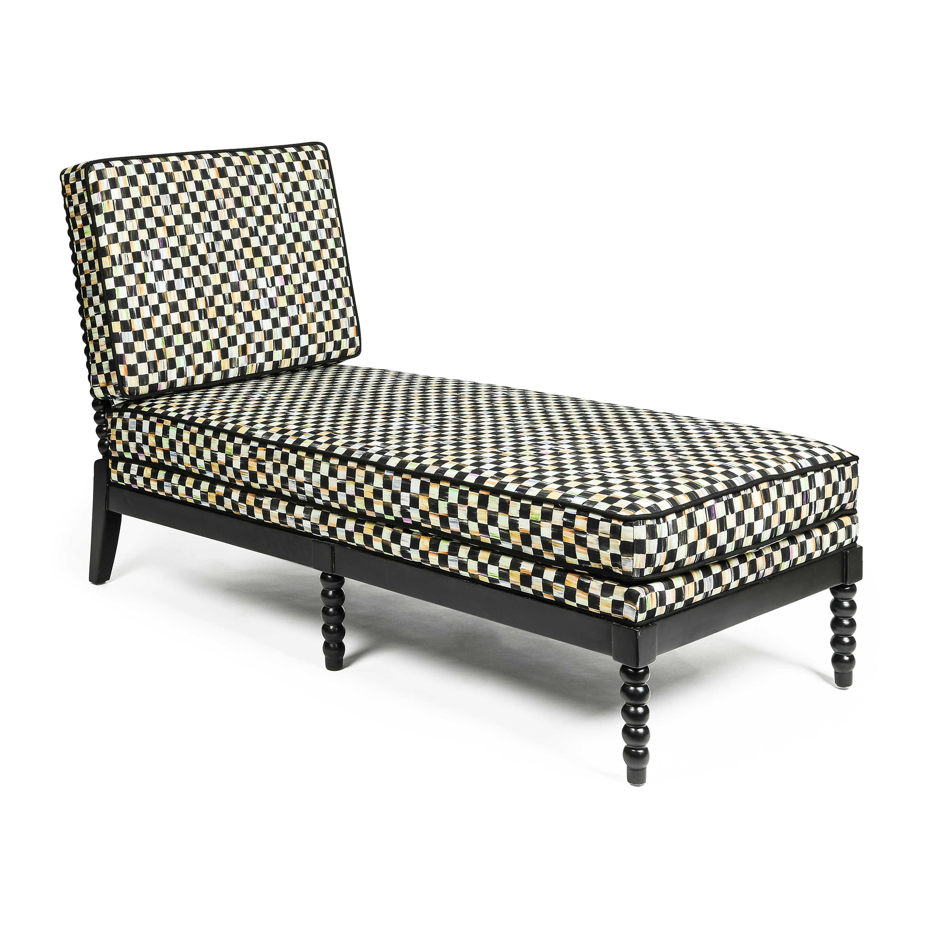 Spindle Check Outdoor Chaise mackenzie-childs Panama 0