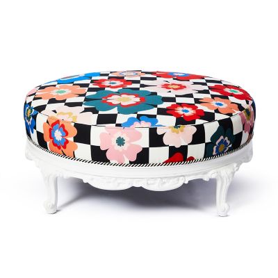 Outdoor Dolce Vita Jumbo Upholstered Ottoman mackenzie-childs Panama 0