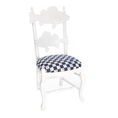 MacKenzie-Childs  Freckle Fish Chair - Black & White Seat