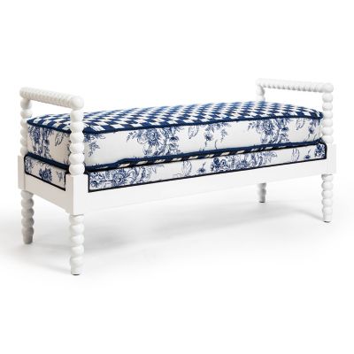 Indigo Villa Outdoor Bench mackenzie-childs Panama 0