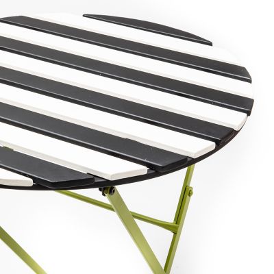 Black metal bistro online table