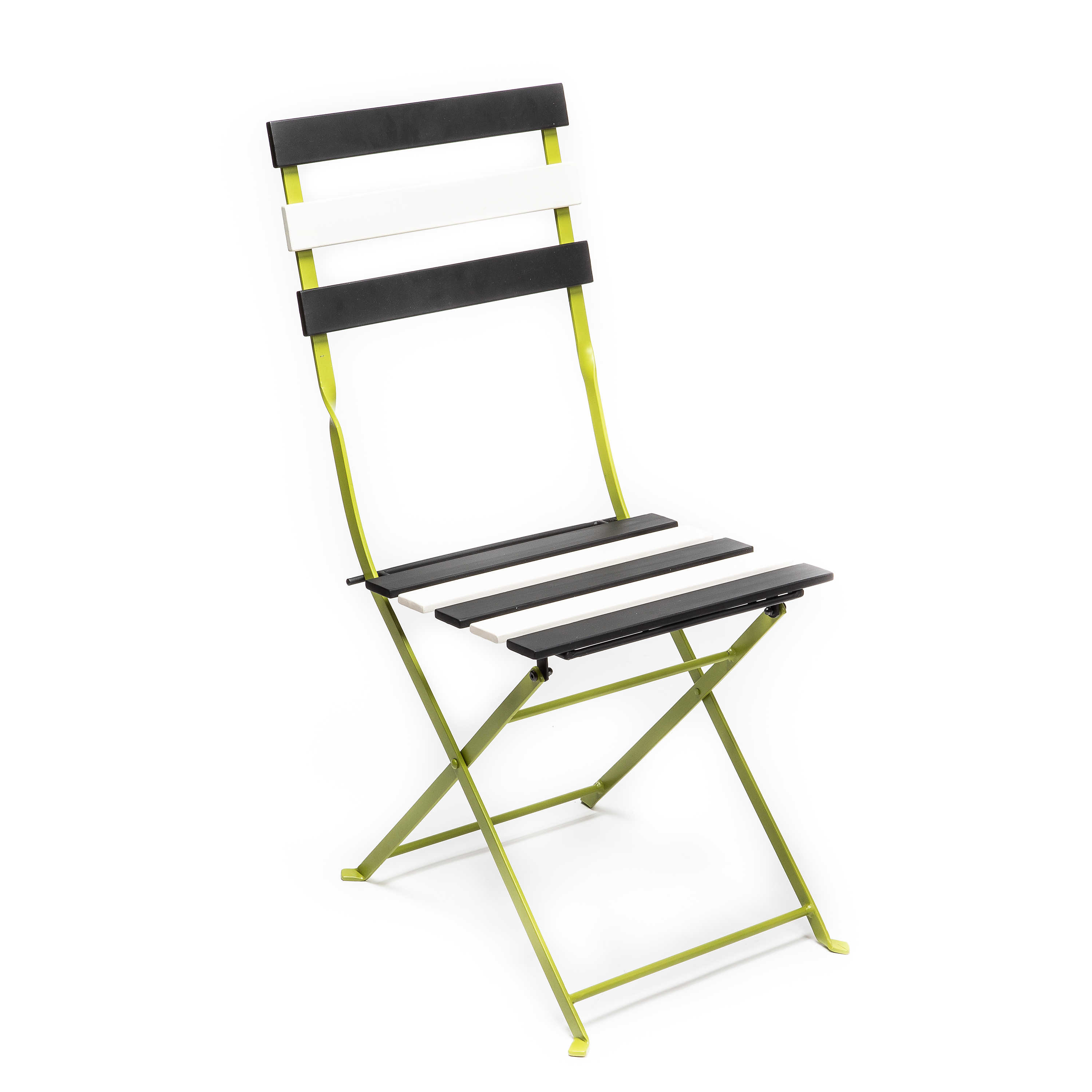 Outdoor Black & White Metal Bistro Side Chair mackenzie-childs Panama 0