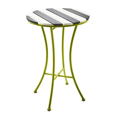 Outdoor Black and White Bistro Side Table mackenzie-childs Panama 0