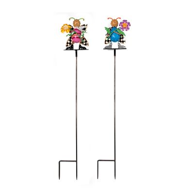 Happy Bugs Garden Stakes, Set of 2 mackenzie-childs Panama 0