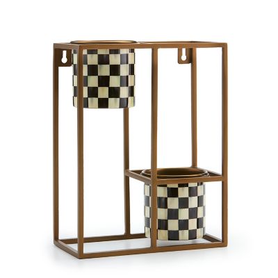 Courtly Check Small Hanging Plant Stand mackenzie-childs Panama 0