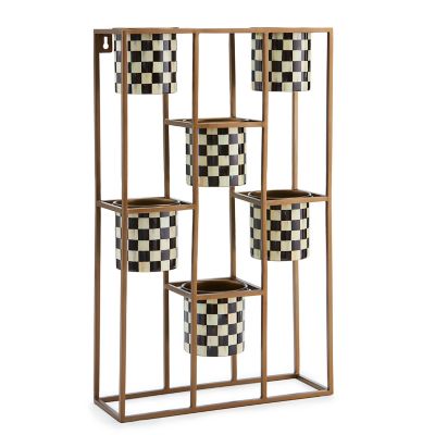 Courtly Check Large Hanging Plant Stand mackenzie-childs Panama 0