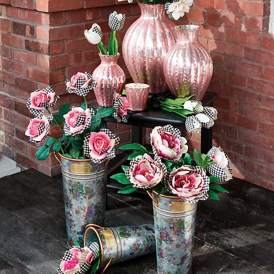 Flower Market Galvanized Flower Buckets - Set of 3 image two