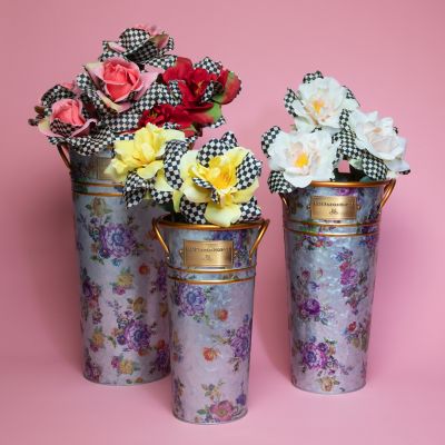 Flower Market Galvanized Flower Buckets - Set of 3 image seven