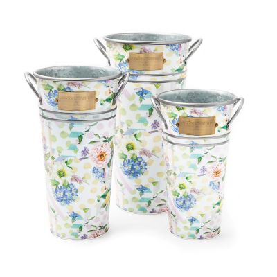 Wildflowers Flower Buckets, Set of 3