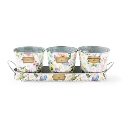 Wildflowers Herb Pots, Set of 3