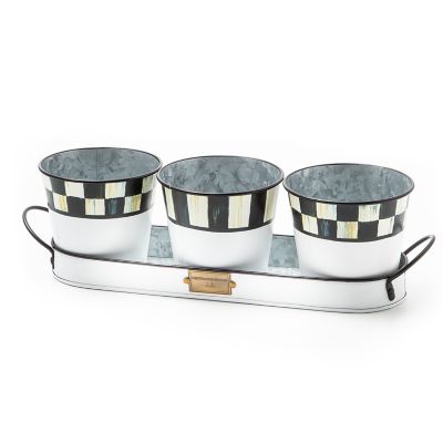 Spectator Galvanized Herb Pots, Set of 3 mackenzie-childs Panama 0