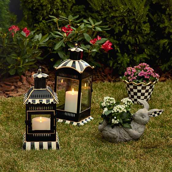Courtly Stripe Candle Lantern - Large image eight