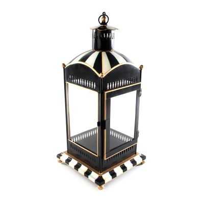 Courtly Stripe Large Candle Lantern