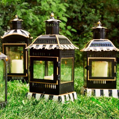 MacKenzie-Childs  Courtly Stripe Small Candle Lantern