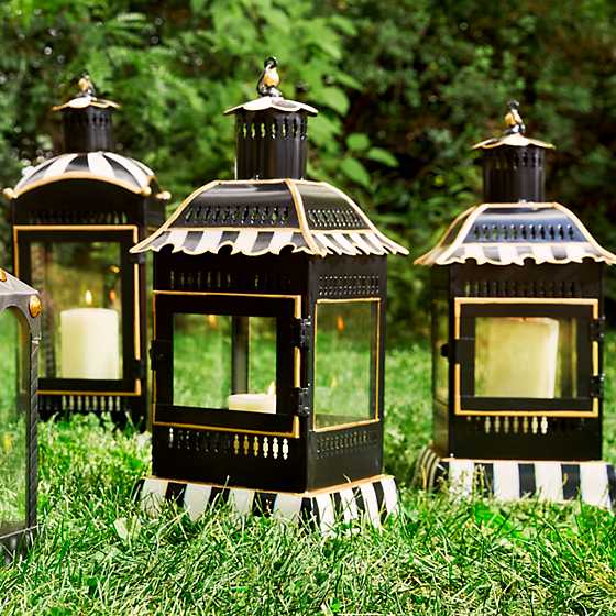 Courtly Stripe Candle Lantern - Small image ten
