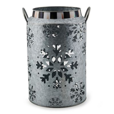 Snowflake Large Galvanized Metal Lantern mackenzie-childs Panama 0