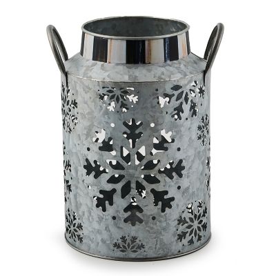 Snowflake Small Galvanized Metal Lantern mackenzie-childs Panama 0