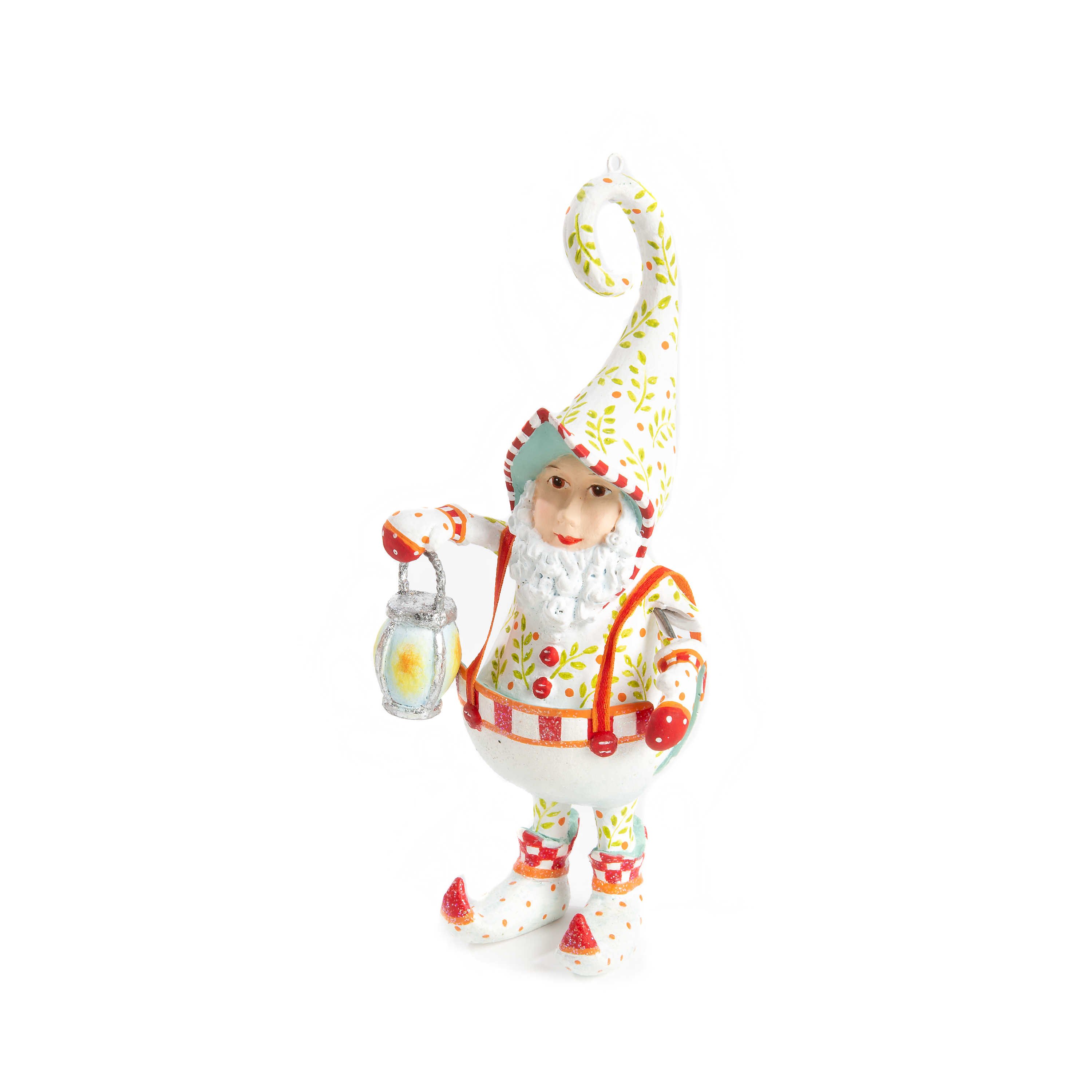 Patience Brewster Dash Away Santa's Lantern Elf Ornament mackenzie-childs Panama 0