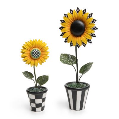 MacKenzieChilds Sunflower Pot Set of 2