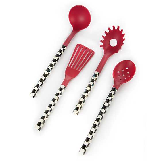Courtly Check Pasta Spoon - Red image three