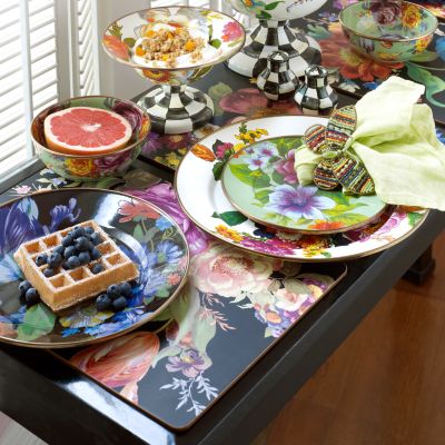 Flower Market Placemats - Black - Set of 4 image five