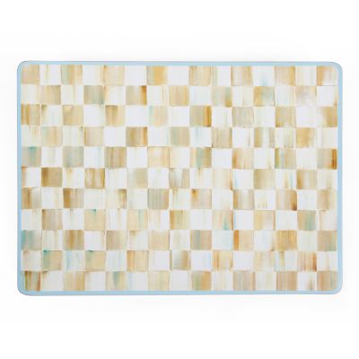 Parchment Check Cork Back Placemats, Set of 4