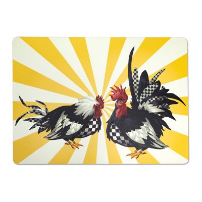 Sunrise Rooster Cork Back Placemats - Set of 4 mackenzie-childs Panama 0