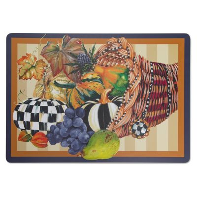 MacKenzieChilds Cornucopia Cork Back Placemats Set of 4