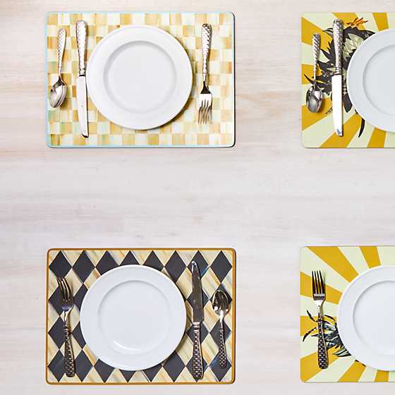 Courtly Harlequin Cork Back Placemats - Set of 4 image three