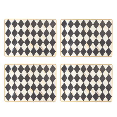 MacKenzie-Childs  Courtly Harlequin Cork Back Placemats, Set of 4