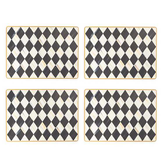 Courtly Harlequin Cork Back Placemats - Set of 4 image four