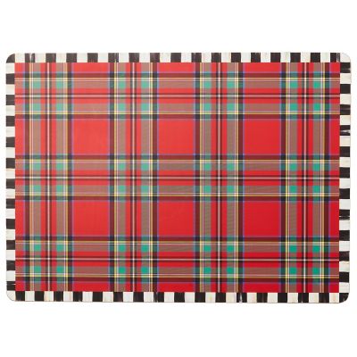 Tartan Red Cork Back Placemats, Set of 4 mackenzie-childs Panama 0