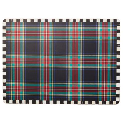 Tartan Black Cork Back Placemats, Set of 4 mackenzie-childs Panama 0