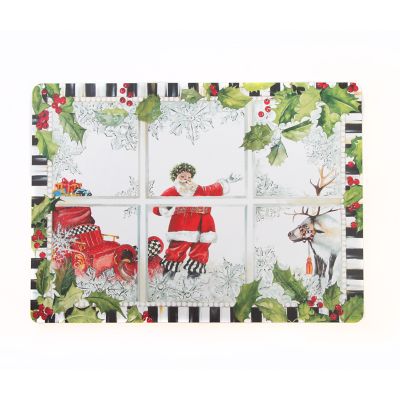 MacKenzieChilds Merry Christmas Cork Back Placemats Set of 4