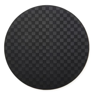 Black Check Faux Leather Placemat mackenzie-childs Panama 0