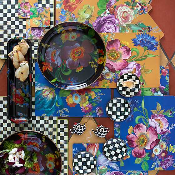 Flower Market Lapis Cork Back Placemats - Set of 4 image six